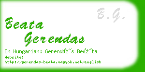 beata gerendas business card